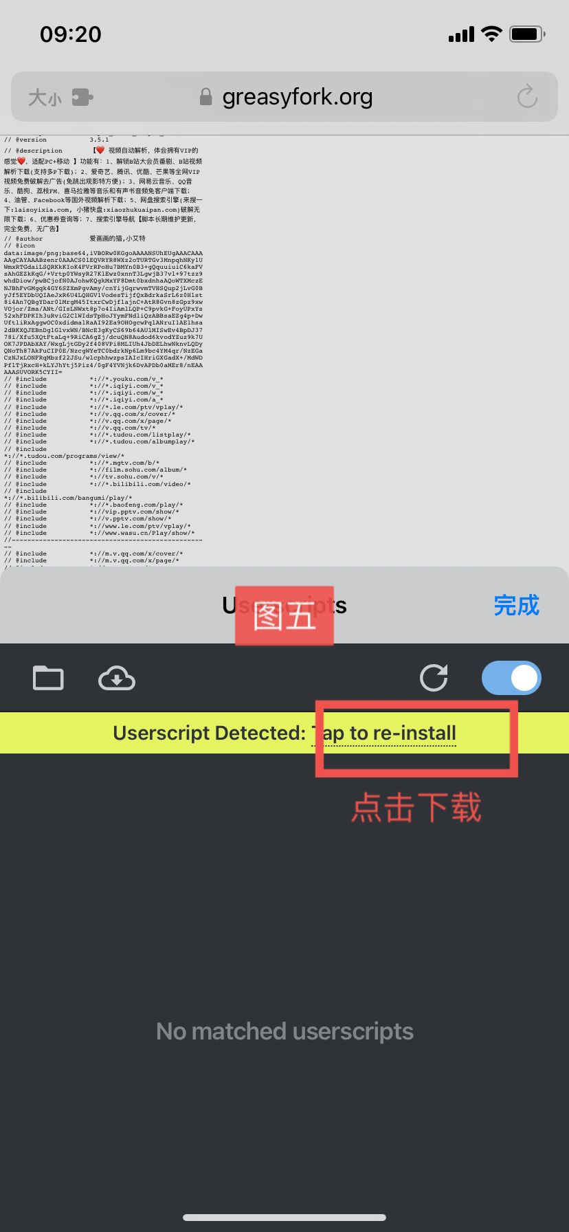 苹果手机IOS油猴脚本 Safari浏览器在线解析vip优酷等视频